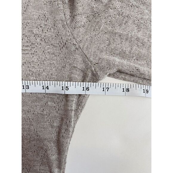 Express Womens Pullover Knit Fleece V neck Long Sleeve Top Gray Sz M - Picture 4 of 8